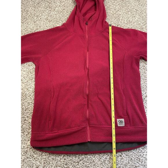 Outdoor Research Sweatshirt Womens Medium Red Long Sleeve Waffle Knit Active - Picture 12 of 12